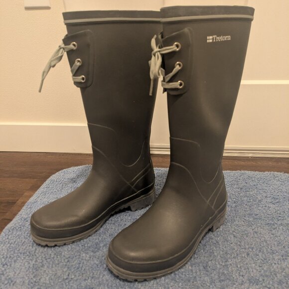 Tretorn Gray Rubber Boots Size 38 EU, 7.5 US - Picture 2 of 4